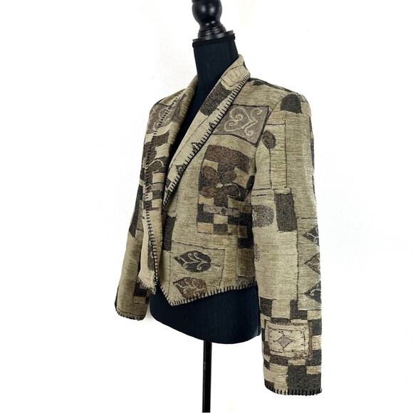 Vintage Expose Womens Chenille Waistcoat Jacket Blazer Medium Made in the USA - Picture 1 of 6